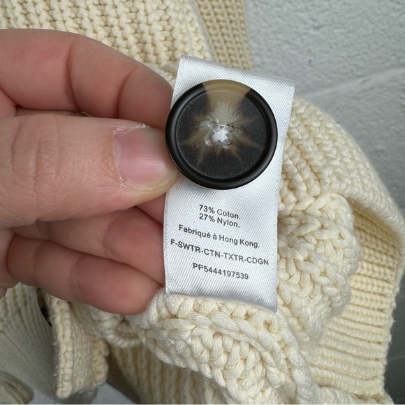 Everlane The Texture Cotton Cardigan – Cream (Size L) - Picture 7 of 12